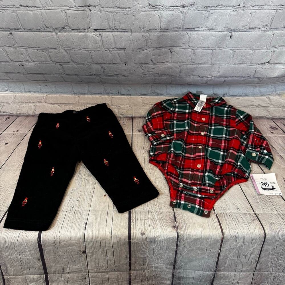 Little Me 2 Piece Boy’s Holiday Christmas Outfit